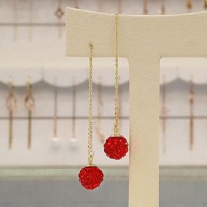 볼라레 세이브존01 14K루비볼8mm체인 드롭귀걸이 GE217