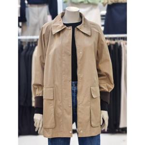 SOUP 세이브존07 소매배색 하프 트렌치 코트 VA9BB70