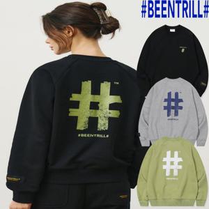 [빈트릴]우먼즈 스탬프 해시태그 맨투맨 BA243RM501