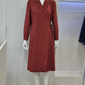 [벨리시앙]벨리시앙 플리츠 배색 원피스 OP2307