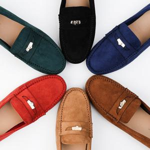 [신난다슈]여성 로퍼 단화 2cm 플랫 구두 슬립온 스웨이드 발편한 쿠션 낮은굽 GDR243041