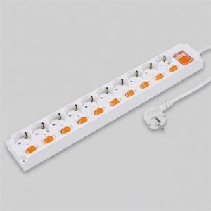 메인 개별스위치 멀티탭 콘센트 10구 5호 5M 16A KC