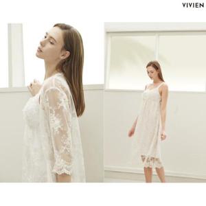 [비비안(언더웨어)]프리미엄 고급 올레이스 여성 가운 GW8826E