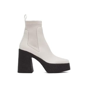 25 FW Stella McCartney 여성 그레이 스카일라 힐 삭스 부츠 242471F113001