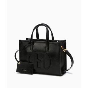 [헤지스ACC] H소가죽 패치 블랙 토트 겸 크로스백S HIBA5E506BK