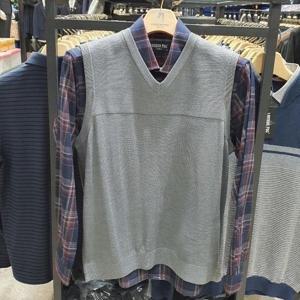 런던포그 본점 HL01 플래인 브이넥 조끼 LNFNAA51