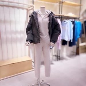 [시에로]SJ4JPF315_니트후드 탈착 사선 다운점퍼