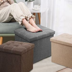 수납의자 수납 풋 스툴 화장대 의자 소형 LUAZ CH21 다크그레이