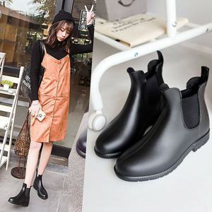 남자 여자 장마 블랙 레인부츠 패션 첼시부츠 장화