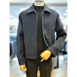 바쏘옴므 세이브존03 바쏘옴므 24FW 울 블렌드 카라넥 블루종 점퍼 WSAGY4UA54AA