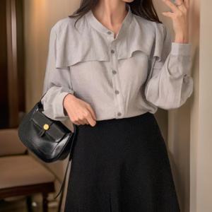 [다잇템]여자 코디 바스락 소프트핏 벌룬 블라우스