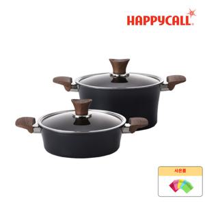 해피콜 우디크 티타늄 IH 냄비 세트 2종(곰솥24/전골24)