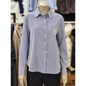 SOUP 세이브존07 자수 스트라이프 블라우스 VB2LS92