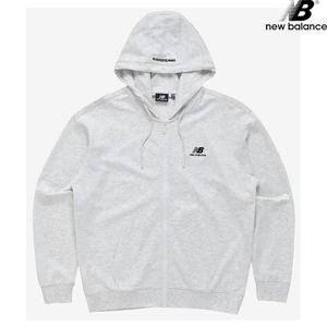 뉴발란스 NBMDD21013-LG 에센셜 싱글메쉬 후드집업 남녀공용 후드티