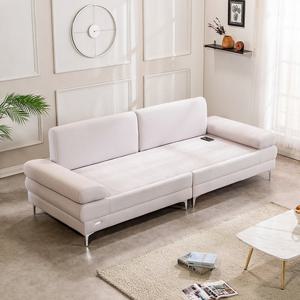 [GS비밀] 명품디에스 온열소파 빅토리아SF 패브릭 리얼화이트 황토숯볼 흙소파