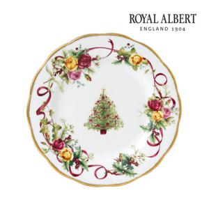 [로얄알버트]황실장미 크리스마스 접시 1P