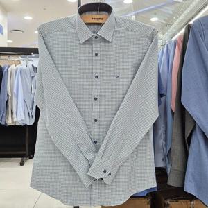 [레노마셔츠]슬림핏 /미니 테터솔 체크 긴소매 셔츠 RLFSL0136 B