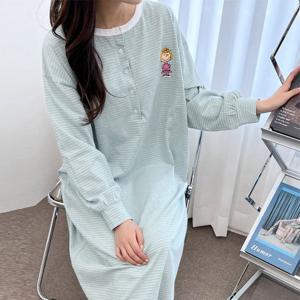 [보리맘]샐리 단추 수유복 긴팔 수유 원피스 임부복 ID638