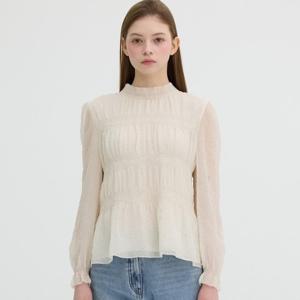 [올리브데올리브]시어 체크 블라우스 OW5SB276