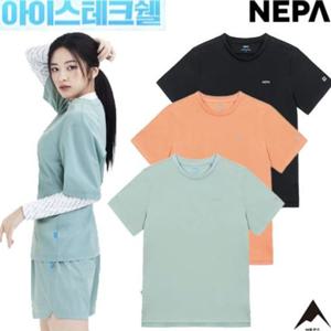 [네파] 여성 아이스테크쉘-V 반팔 우븐 라운드 티셔츠 7K45334