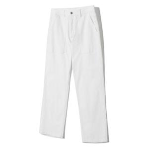 [노티그] 원턱 루즈핏 퍼티그 데님팬츠 화이트