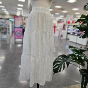 스테파니 HC07 크리스탈 플리츠 롱 스커트 A24SK4209