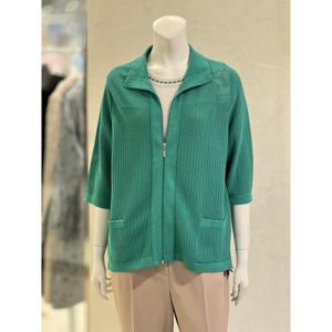 벨리시앙 세이브존01 펀칭 카라 집업 니트 가디건(2color) KT4203