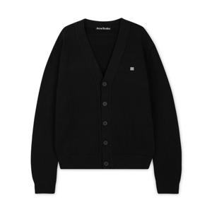 아크네 공용 페이스 로고 블랙 가디건 C60104 900