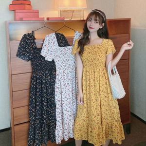 플라워 스모그 밴딩 원피스 HH-D43