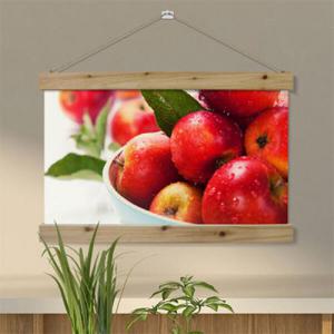 아트박스/꾸밈 ih994-우드스크롤_60CmX40Cm-이슬이맺힌사과