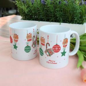 아트박스/꾸밈 bc303-디자인머그컵2p-고양이오너먼트크리스마스