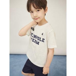 [빈폴키즈] BP FOOTBALL CLUB 라운드넥 그래픽 2PCS 상하 세트  라이트 그레이 (BI5642U922)