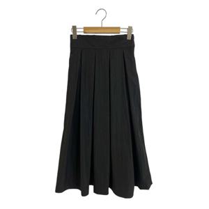 샵앤) 국산 여성 뒷리본 밴딩 플레어 A라인 주름 롱스커트 STJ-WSK-4604-블랙