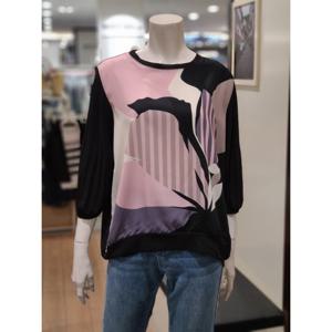 [트리아나] 소고 라운드넥 쉬폰 프린트블라우스AL1BA11