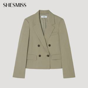 [쉬즈미스] 더블 크롭 셋업 자켓_SWSJKP32030_BE