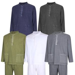 [파파브로] 천연 워싱 남성 개량 생활 한복 세트 SS-HBA-M1