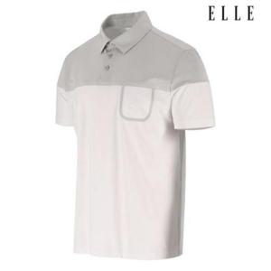엘르골프 세이브존01 남성 가슴 가로절개 포인트 폴로 티셔츠 6J35281 100