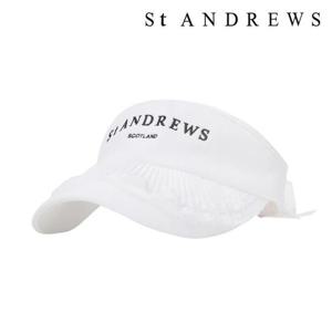[세인트앤드류스]여성 백 리본 플리츠 레이스 썬바이저 (821E1CP055WH)