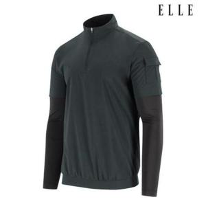 엘르골프 세이브존01 남성 소매 냉감 반집업 목크넥 티셔츠 6L35451 722