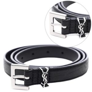 [생로랑] 25SS 남성 모노그램 스퀘어 슬림 벨트 (612616 AAC8A 1000 25S)