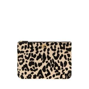 발렌티노 가라바니 여성 베이지 Signature 프린티드 파우치 클러치 7W2P0AK4WIE BRC