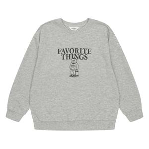 에꼴리에 남아 캐릭터 일러스트 맨투맨 티셔츠 23C0409_GY