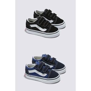 반스 VN000D3YBLK 블랙 네이비 토들러 올드스쿨 벨크로 아동 키즈 스니커즈 캔버스화 아동화 유아용 찍찍이