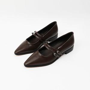 [신난다슈]여성 로퍼 단화 3cm 여자 스틸레토 메리제인 플랫 구두 펌프스 ST251839 브라운