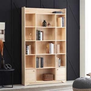 우아미가구 네채잇 원목 6단 도어 책장 1200