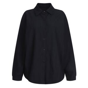 샵앤) 여성 루즈핏 무지 카라넥 3컬러 긴팔 면100 셔츠 EGG-WBL-20772-네이비