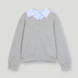 [코데즈컴바인]카라배색 스웨트 티셔츠  CKC-TS509W8