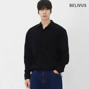 빌리버스 남성 환절기 포멀 오버핏 셔츠 스트링 남방 자켓 가을 카라 아우터 BRAT112