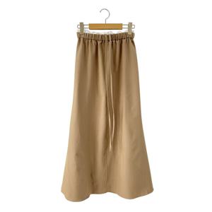 샵앤) 국산 프릴 허리밴딩 스트라이프 인어 롱스커트 STJ-WSK-4866-베이지