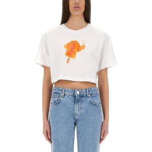 MOSCHINO JEANS ICE-CREAM PRINT CROPPED T-SHIRT 071037321001